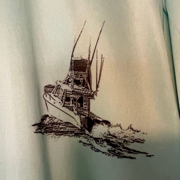 Spicy Tuna Nassau Bahamas Turquoise Fishing Coastal Outfitters Surf Tee XL - Picture 5 of 6